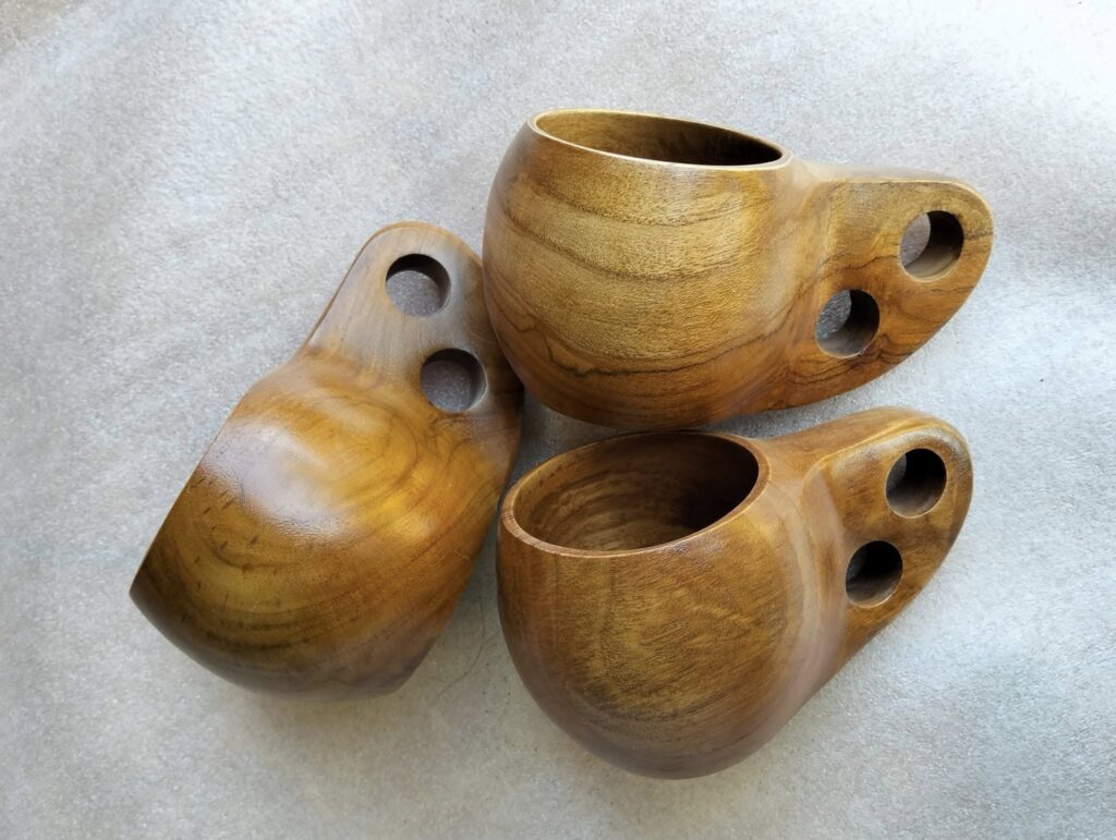 Espresso cup teakwood coffee