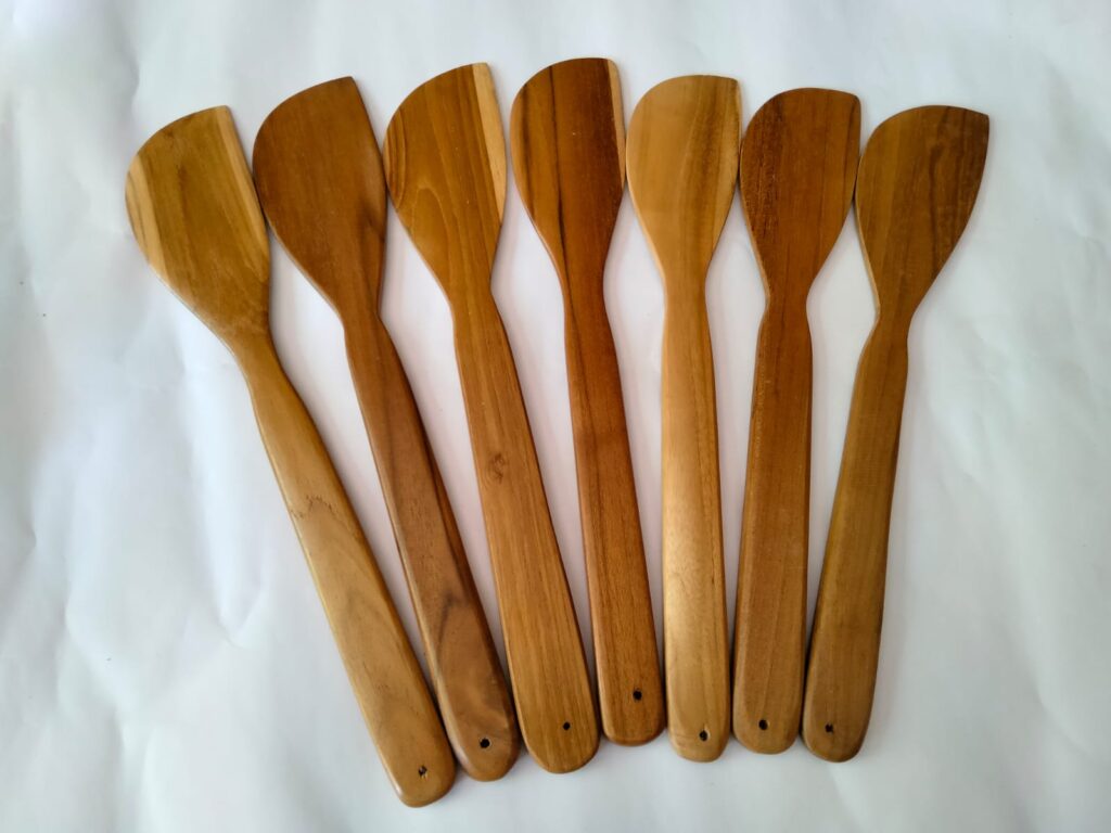 Spatula food cooking frying home kitchen Teak wood utensil