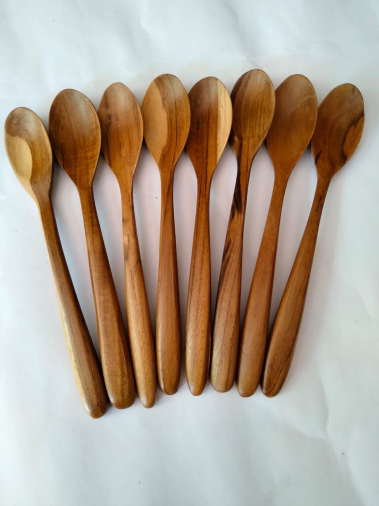 wooden spoon teakwood kitchen baking mixing