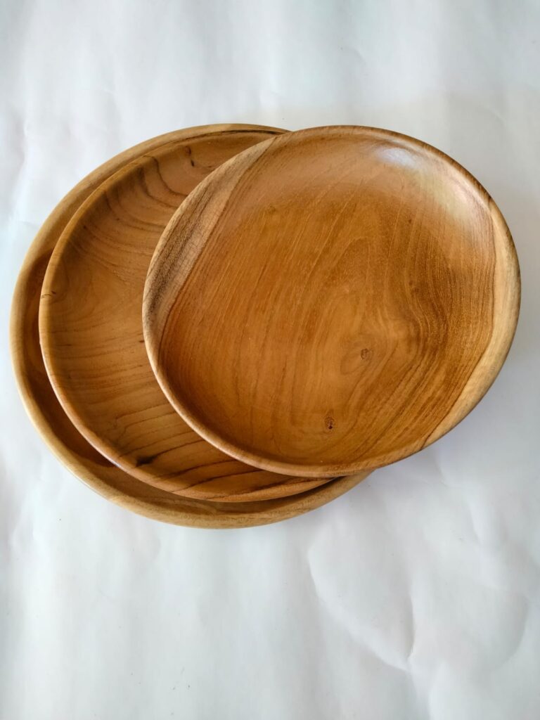 Plate serving cooking restaurant Teak wood