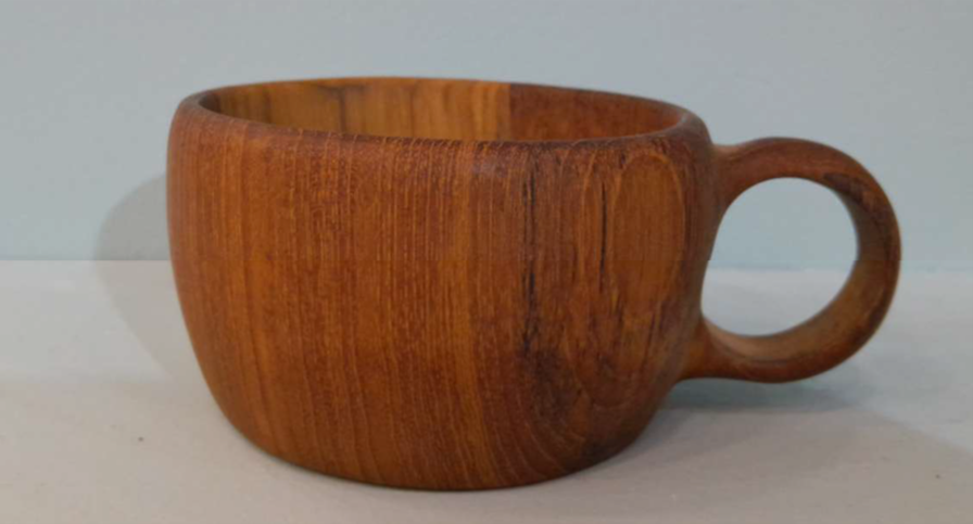Teak Wood Cup Mug Coffee Tea Kitchen Restaurant