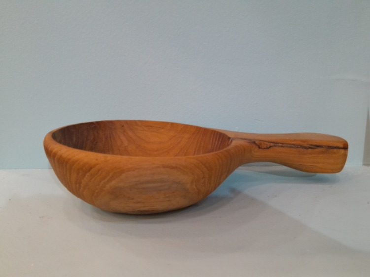 Scoop utensil teak wood cooking bathing