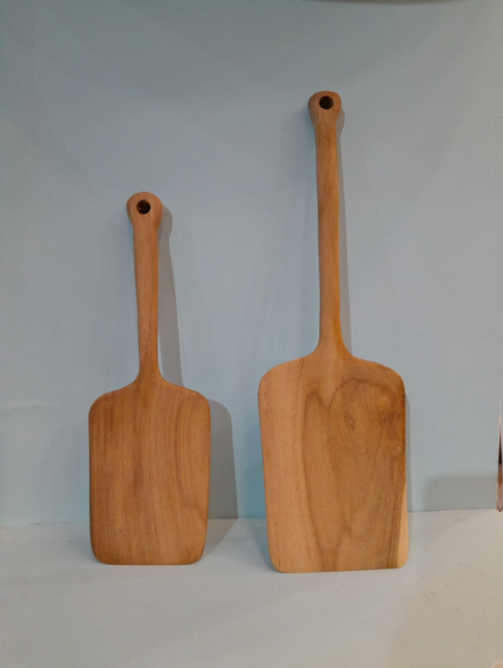 Spatula cooking teak wood pan frying